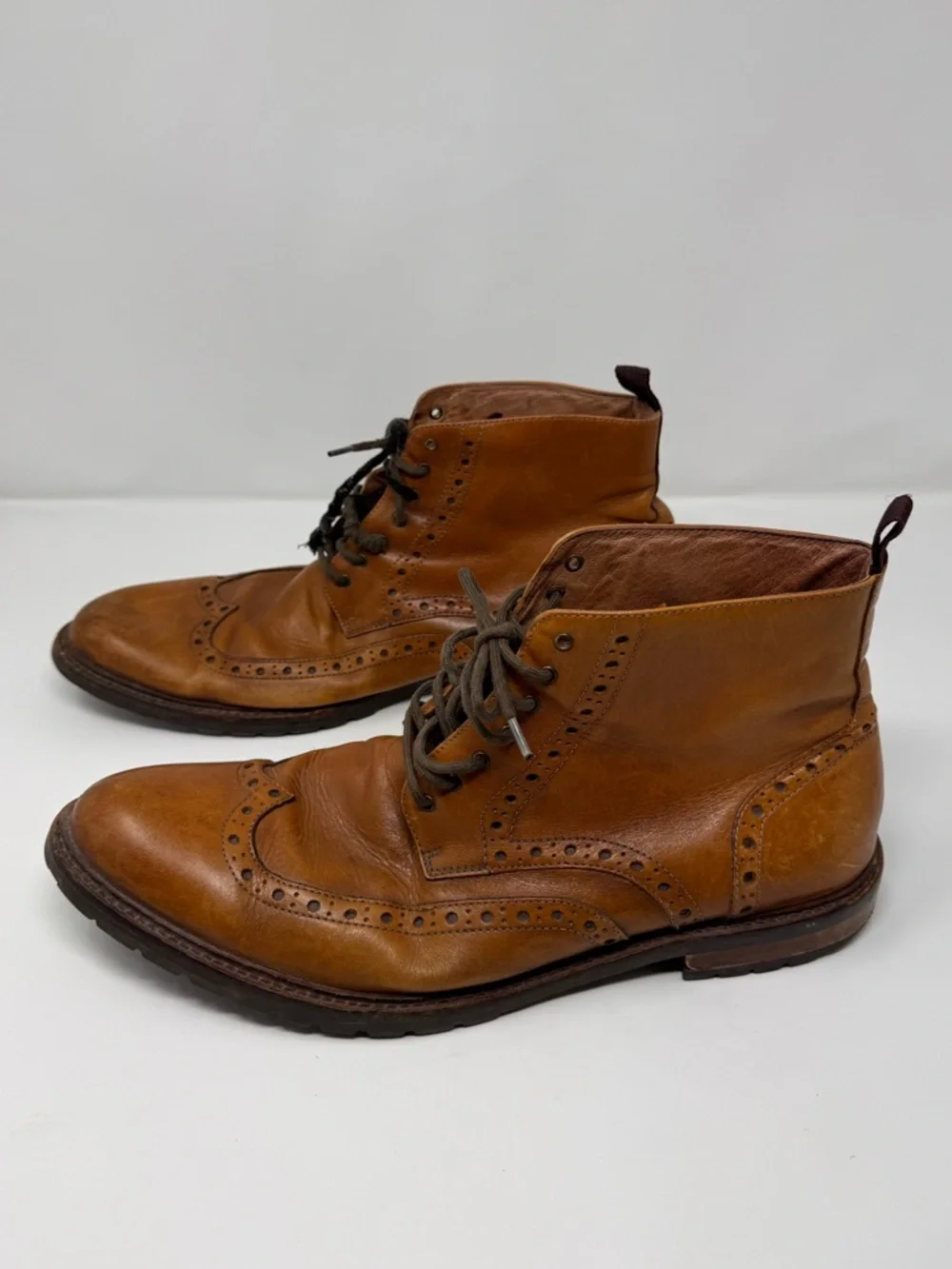Gordon‎ Rush Wingtip Size 14 Laceup Boots, leather, stafford, preppy, boho, work